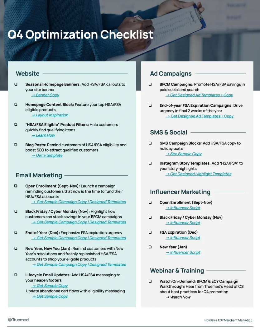 Q4 Optimization Checklist