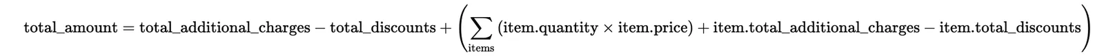 Total Amount Equation