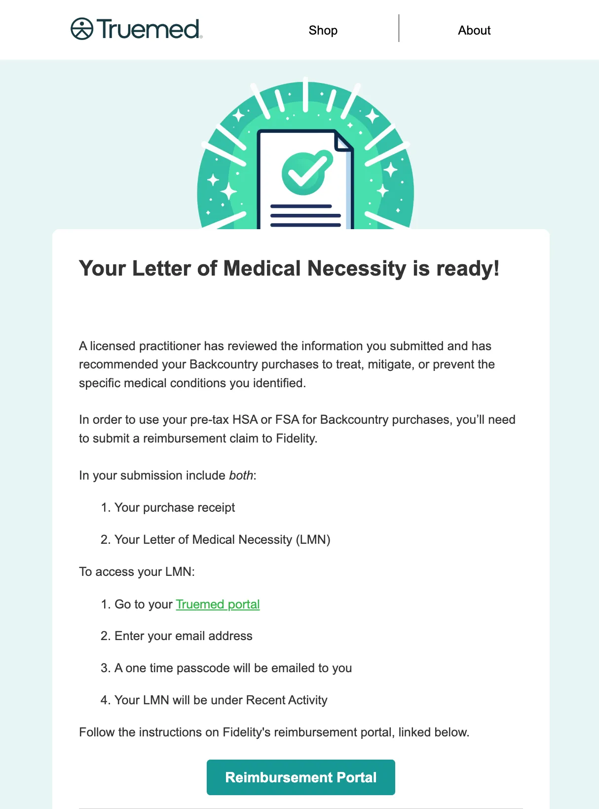 LMN email example